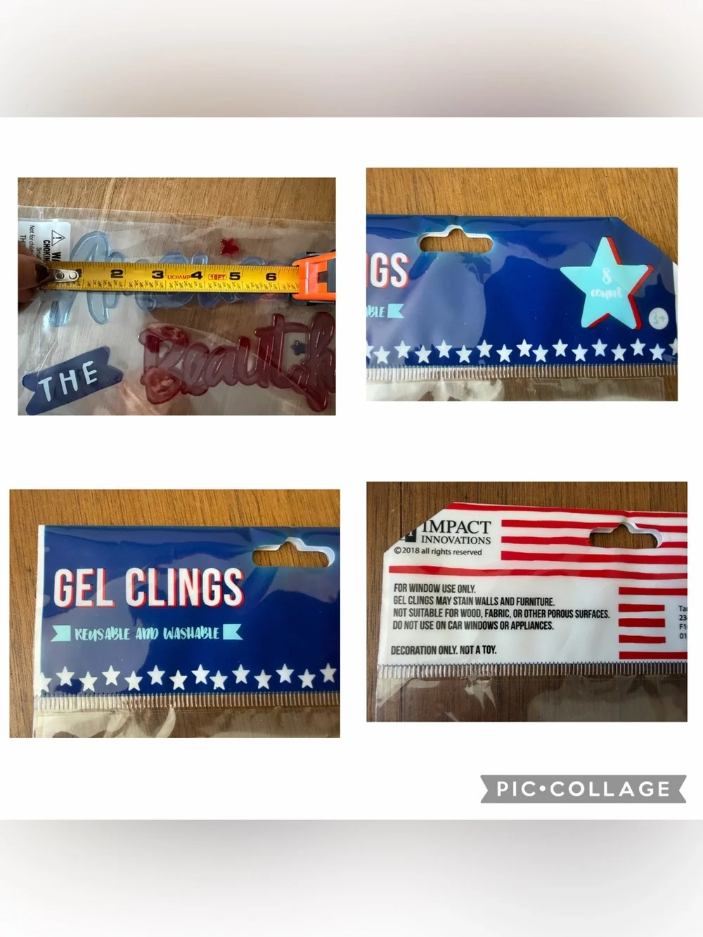 Target Red, Blue and White 'America the Beautiful' Gel Clings - Home Holiday